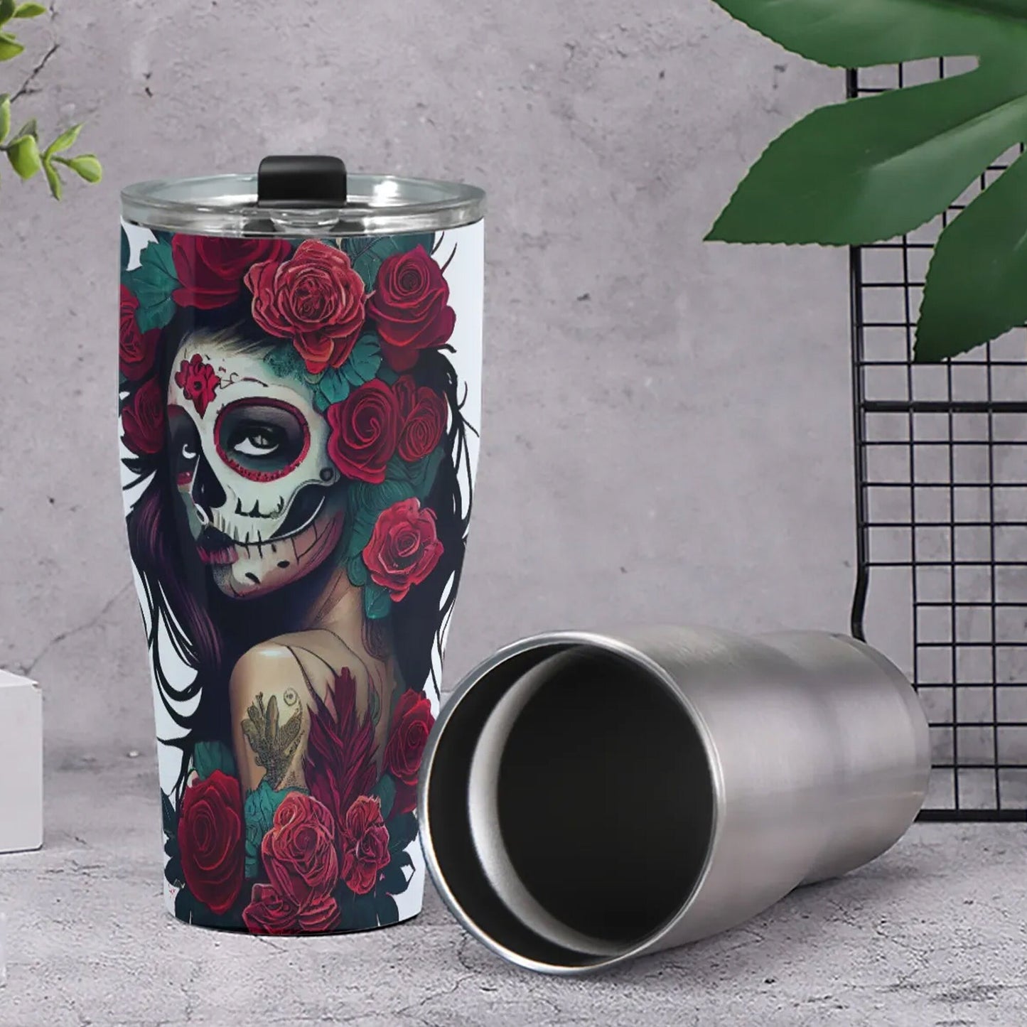 Candy skull beer mug, sugar skull freezer Mug, dia de los muertos skull jumbo Mug, mexico jumbo Mug, floral sugar skull jumbo Mug, cinco de