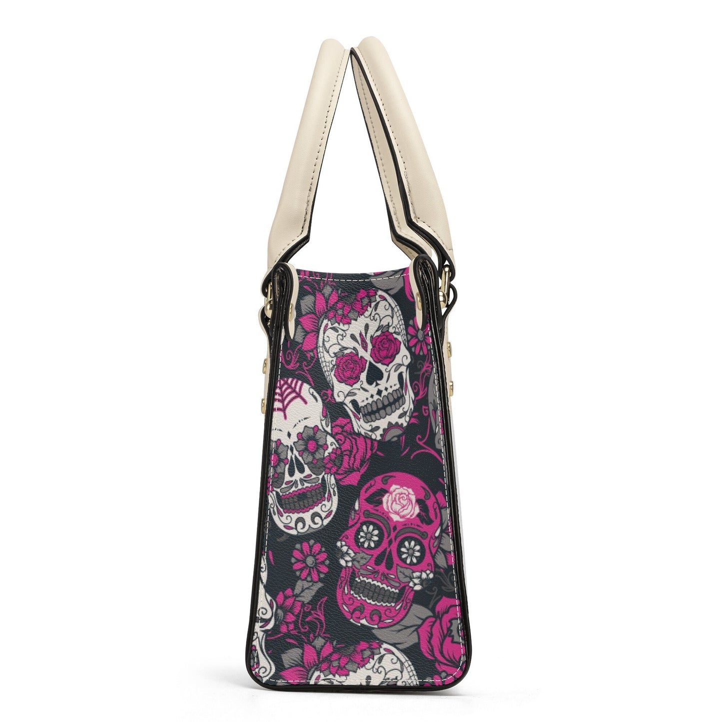 Sugar skull cosmetic bag, sugar skull messenger bag, sugar skull women's handbag, mexico messenger bag, mexico handbag with strap, mexican s