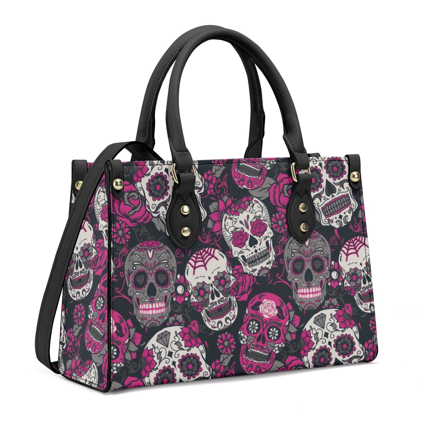 Sugar skull cosmetic bag, sugar skull messenger bag, sugar skull women's handbag, mexico messenger bag, mexico handbag with strap, mexican s