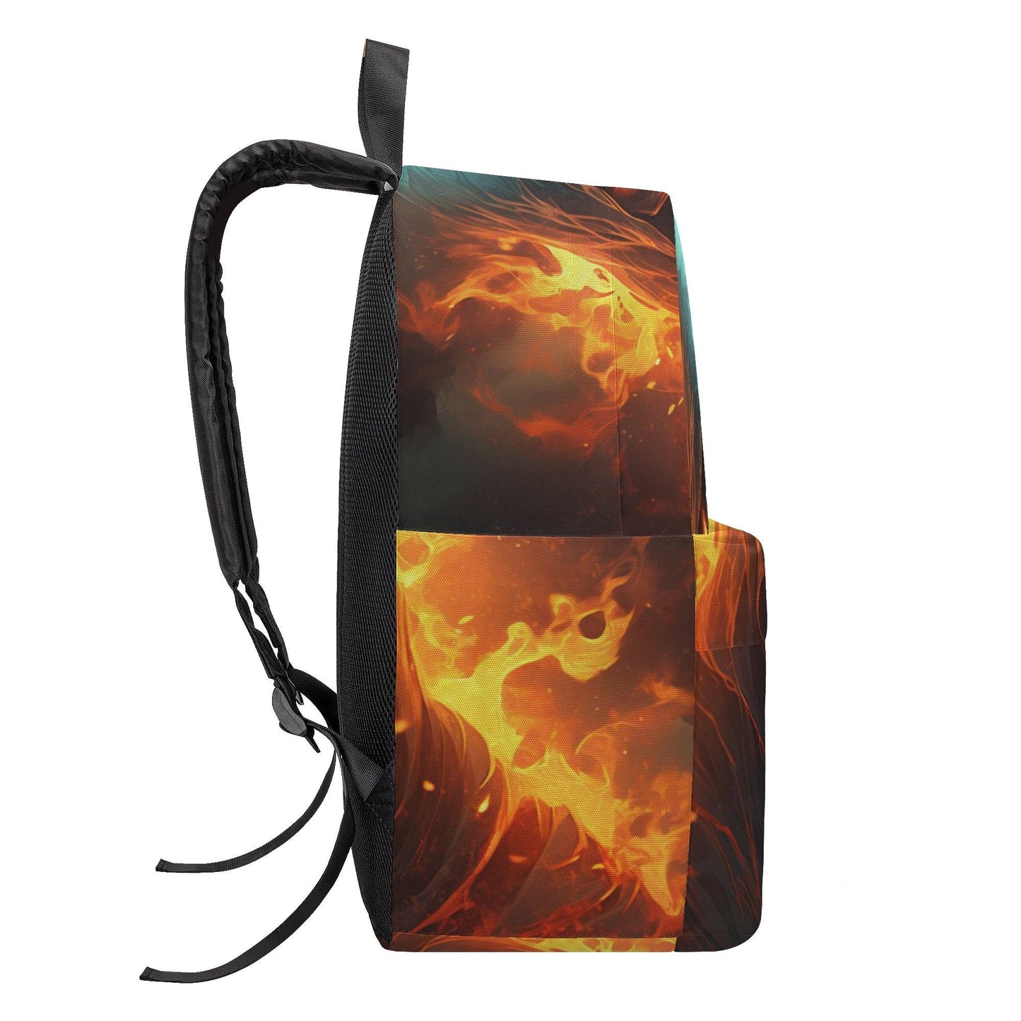 Flaming skull tote bag, devil ghost Travel backpack, skull with scythes student backpack, Spooky Halloween Travel backpack, evil backpack pu