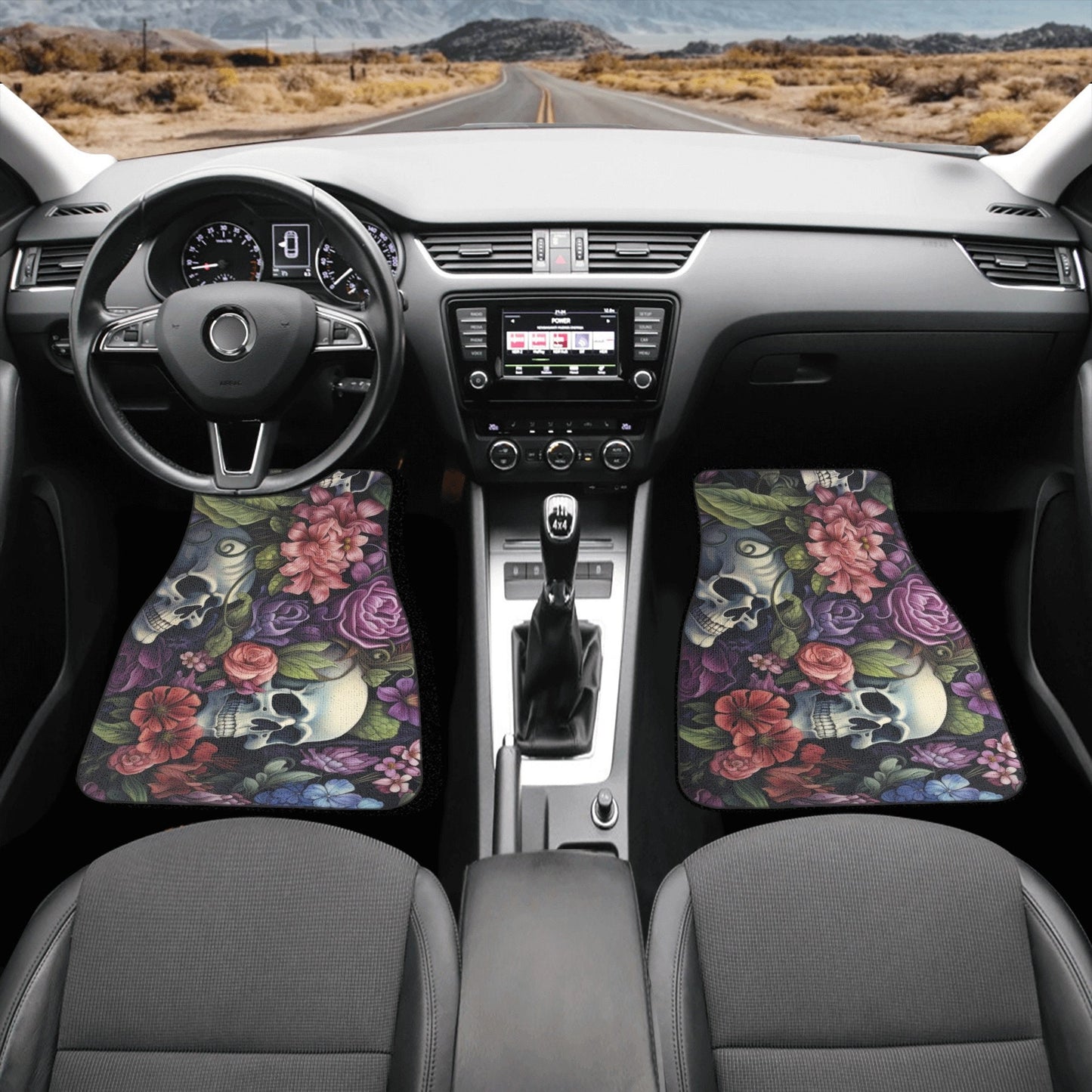 Skeleton car rug, motorcycle skull seat cover for car, motorcycle skull car seat protector cover, death skull car accessories, flame skull c
