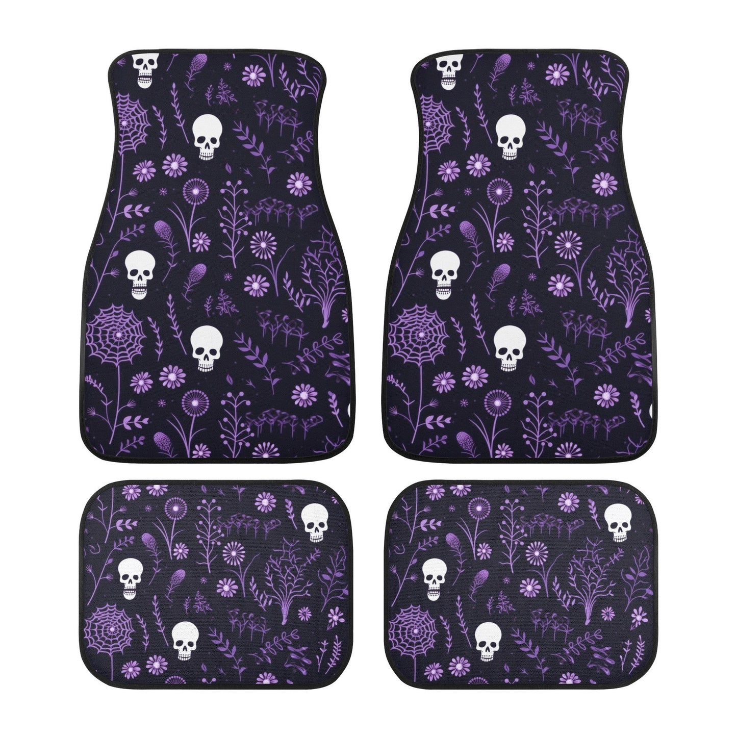 Goth seat cover for car, skull in fire seat cover for car, halloween mat for vehicles, halloween car handbrake covers, skull car cushion cov