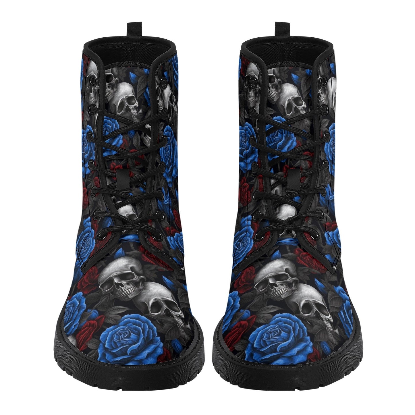 Spooky Halloween fashion leather boots, rose skull boots, reaper skull boots, floral skull fashion leather boots, punisher skull boots, puni