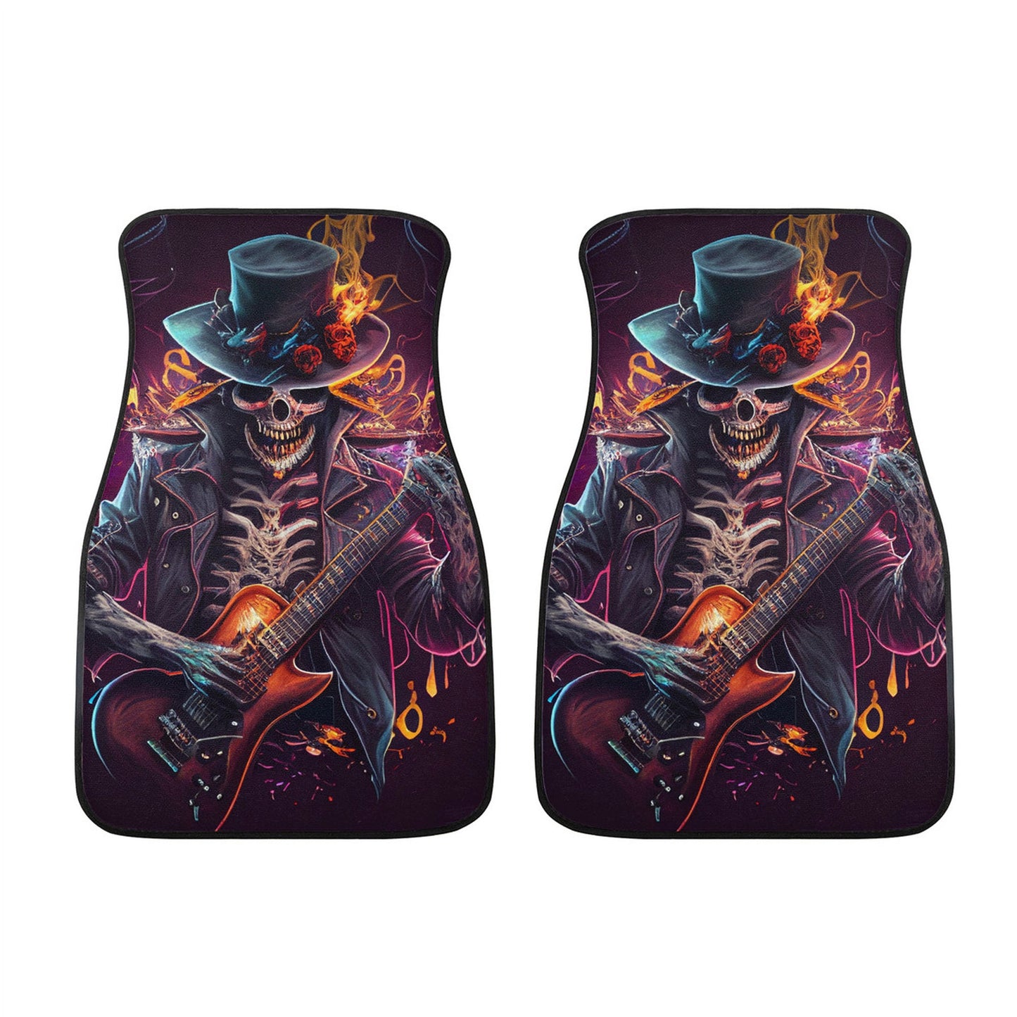 Evil rug for car, horror car seat cover full set, evil seat cover for vehicles, hooded skull car protector, flame skull car tool, flower sku