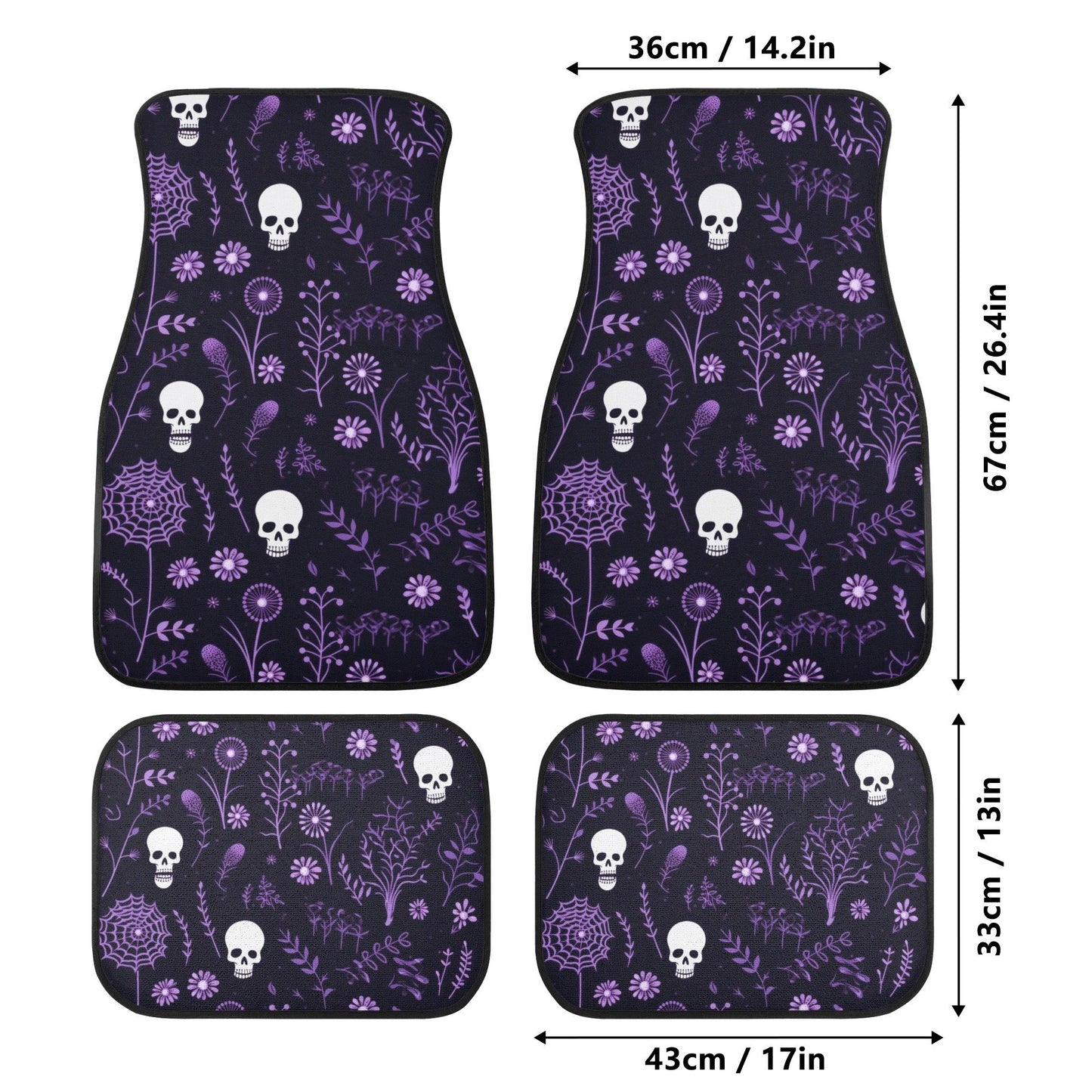 Goth seat cover for car, skull in fire seat cover for car, halloween mat for vehicles, halloween car handbrake covers, skull car cushion cov