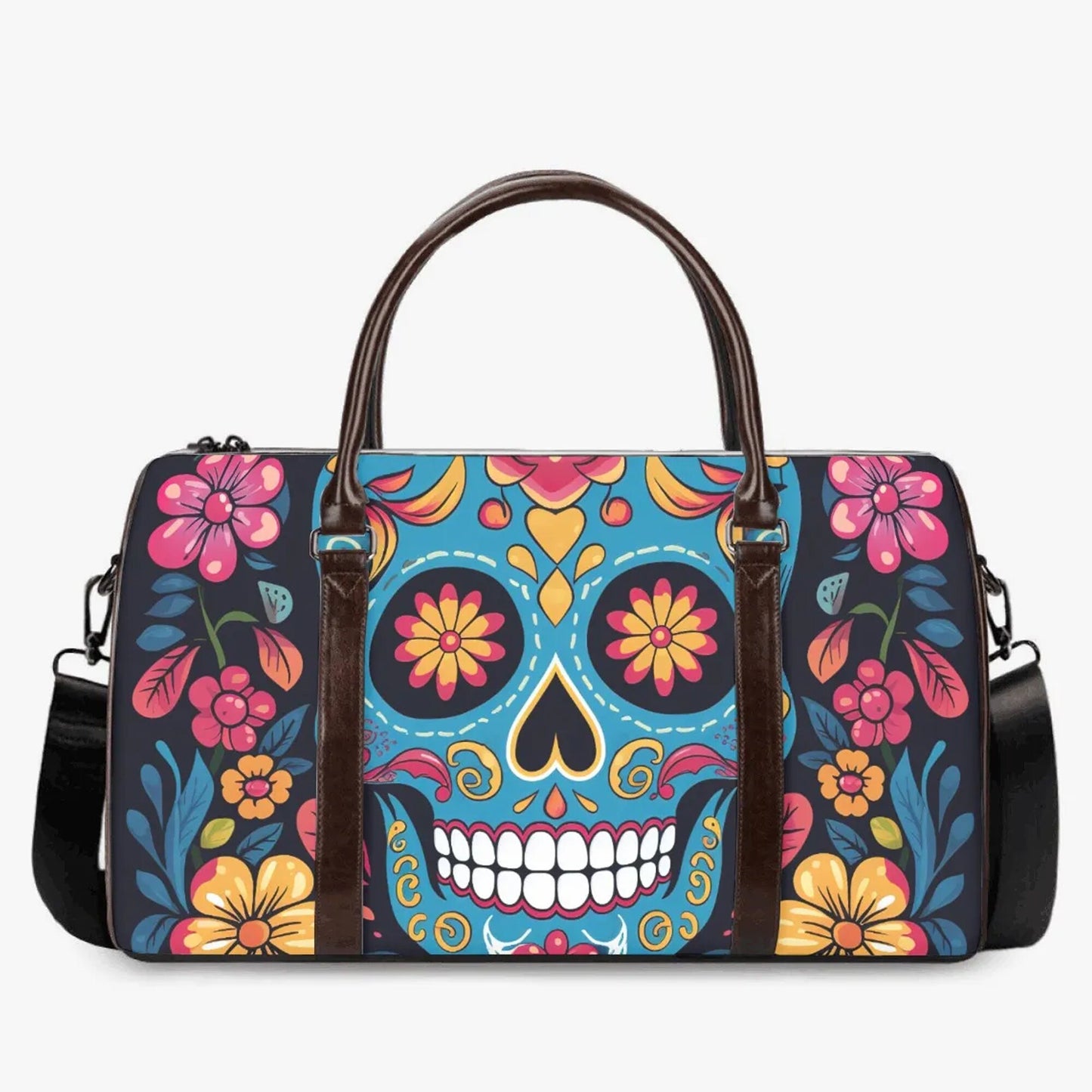 Sugar skull girl Carry on Weekender Overnight Bag, dia de los muertos skull weekender bags, sugar skull weekender bags, sugar skull Hospital