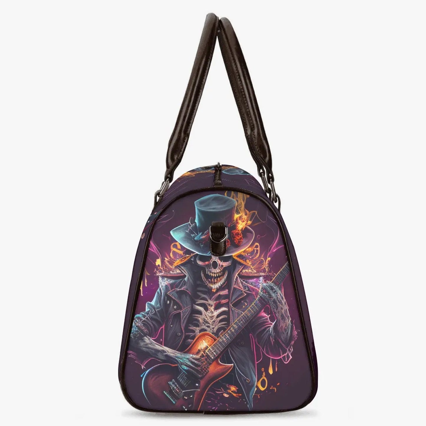 Punisher skull monogrammed bag, gothic skull weekender bags, halloween shoulder bag, halloween shoulder bag, Spooky Halloween Overnight Bag,