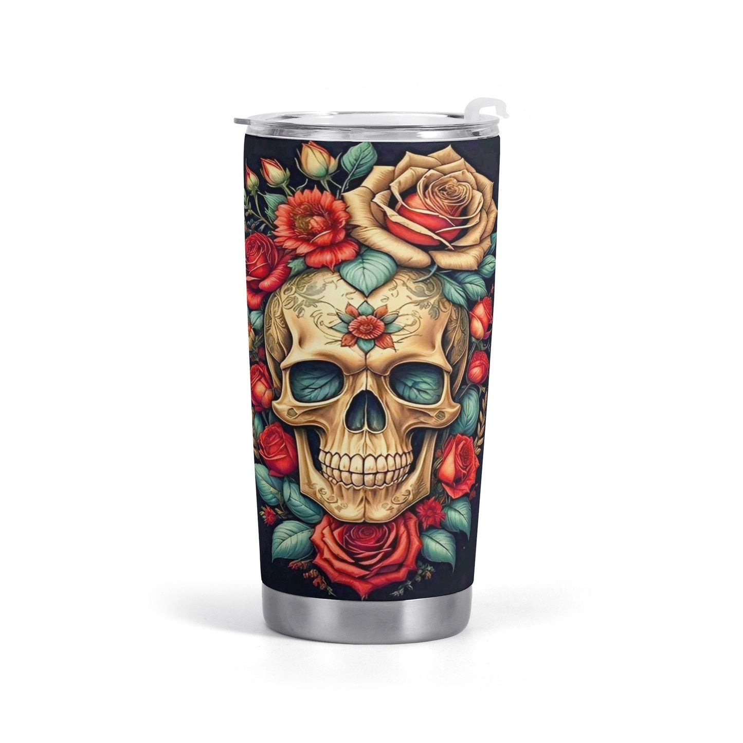 Evil face tumbler, skull with scythes tumbler, skull in fire coffee mug, grim reaper jumbo Mug, halloween travel mug, evil face travel mug,