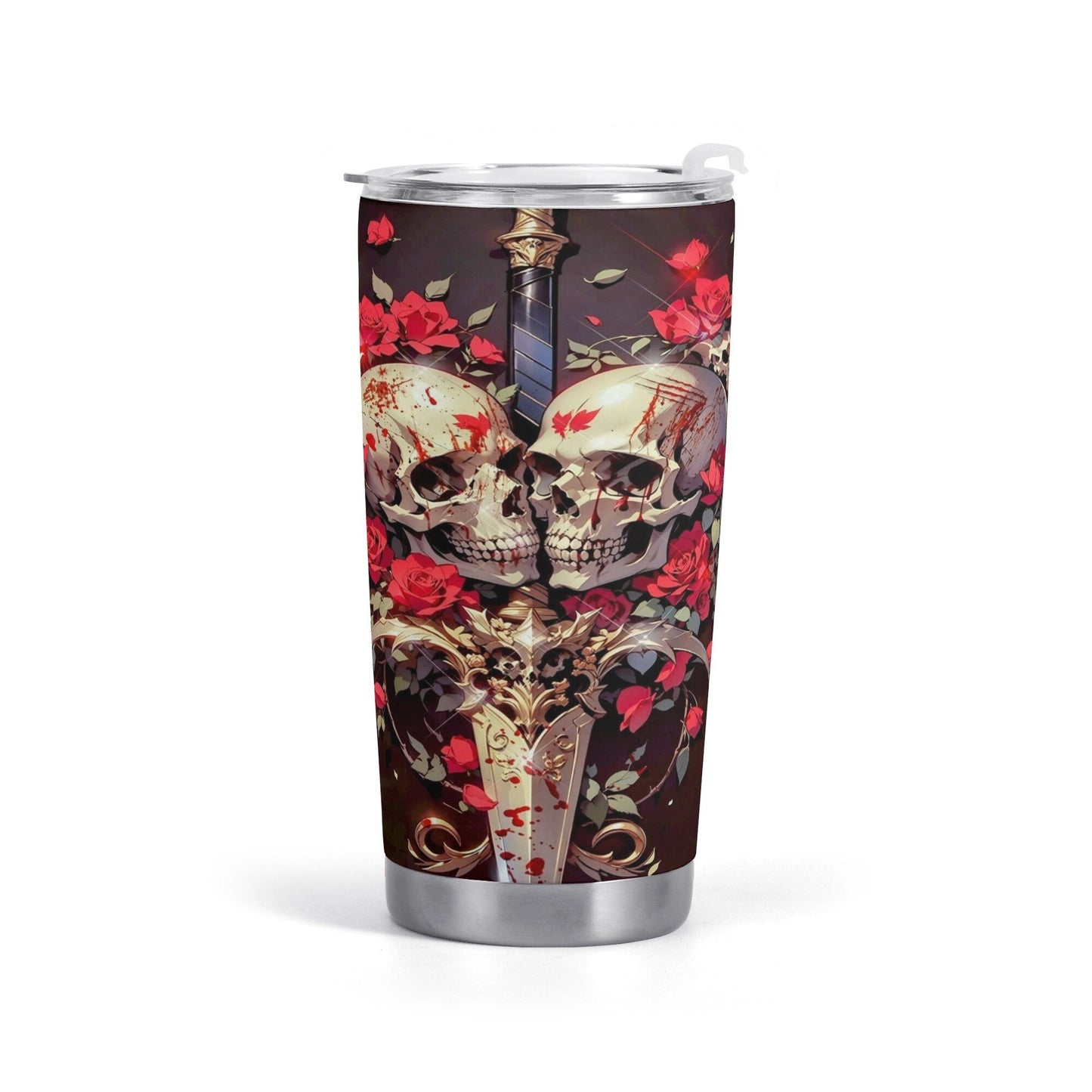 Death skull beer mug, floral skull beer mug, evil face tumbler, christmas skull travel mug, hooded skull cup, goth freezer Mug, grim reaper
