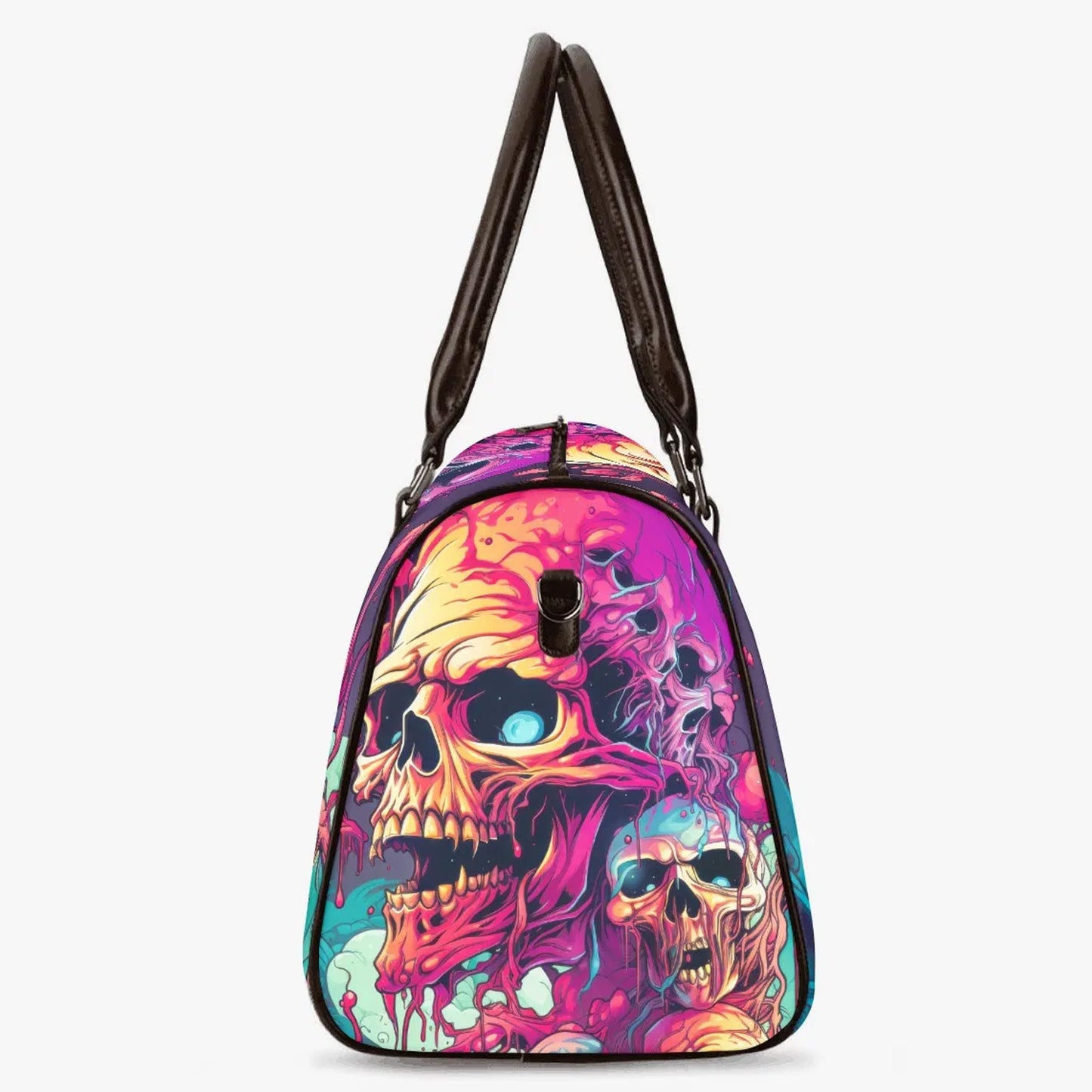 Skull with scythes duffel bag, grim reaper large travel bag, punisher skull Overnight Bag, goth travel bag, punisher skull monogrammed bag,