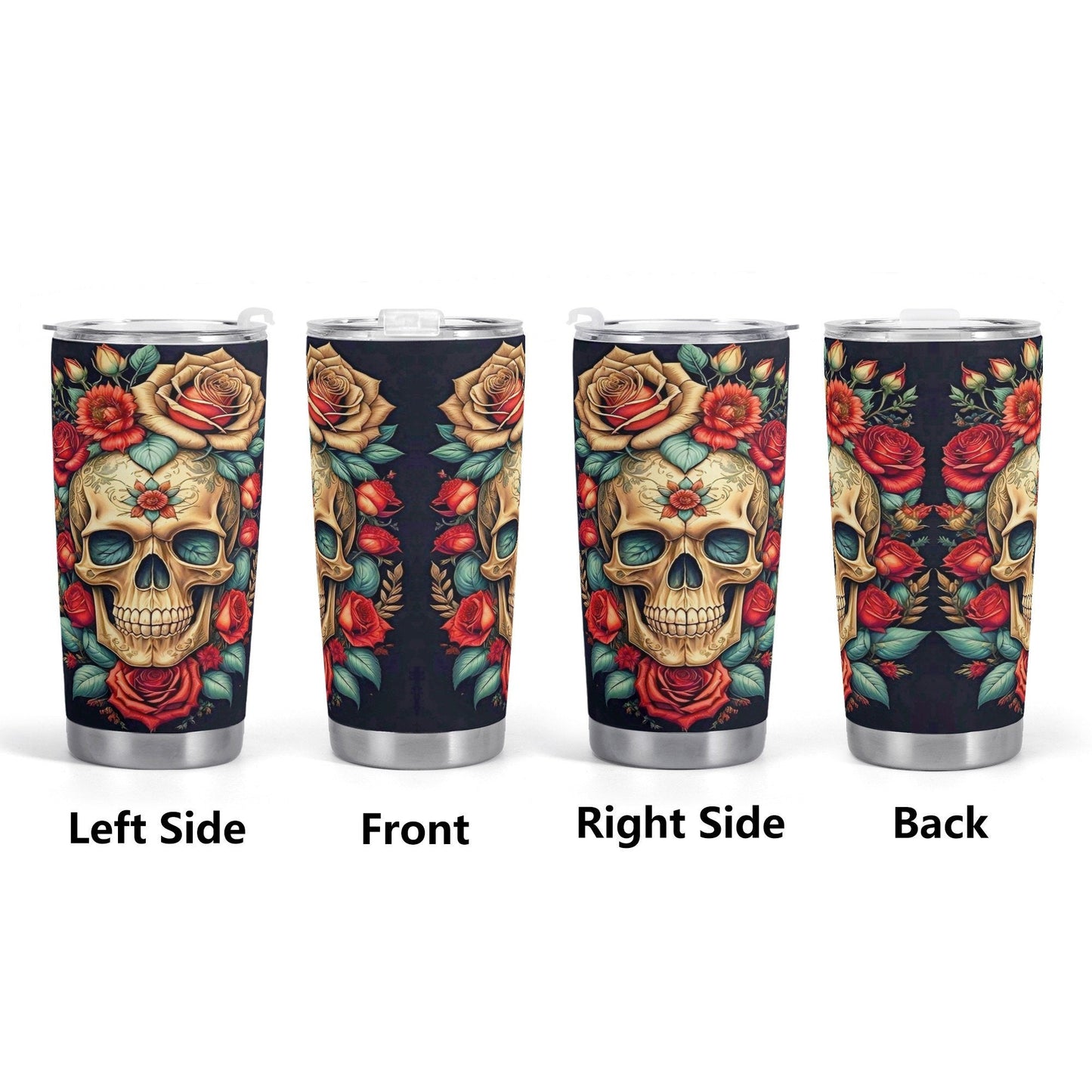 Evil face tumbler, skull with scythes tumbler, skull in fire coffee mug, grim reaper jumbo Mug, halloween travel mug, evil face travel mug,