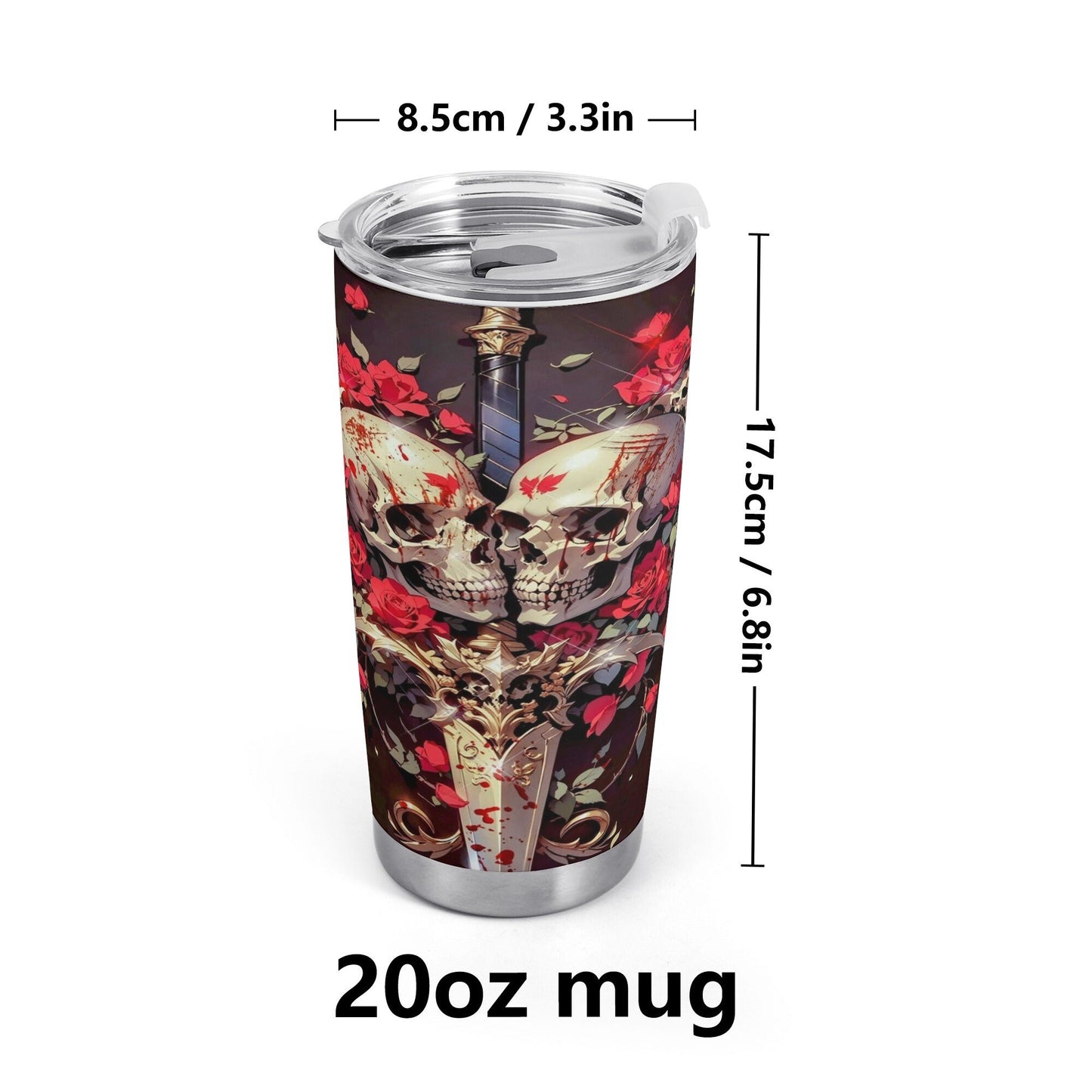 Death skull beer mug, floral skull beer mug, evil face tumbler, christmas skull travel mug, hooded skull cup, goth freezer Mug, grim reaper