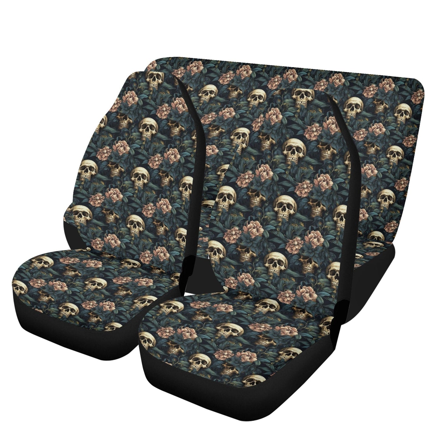 Halloween car handbrake covers, horror truck seat cover, goth car mat flooring, evil face car protector, evil seat cushion, devil ghost car