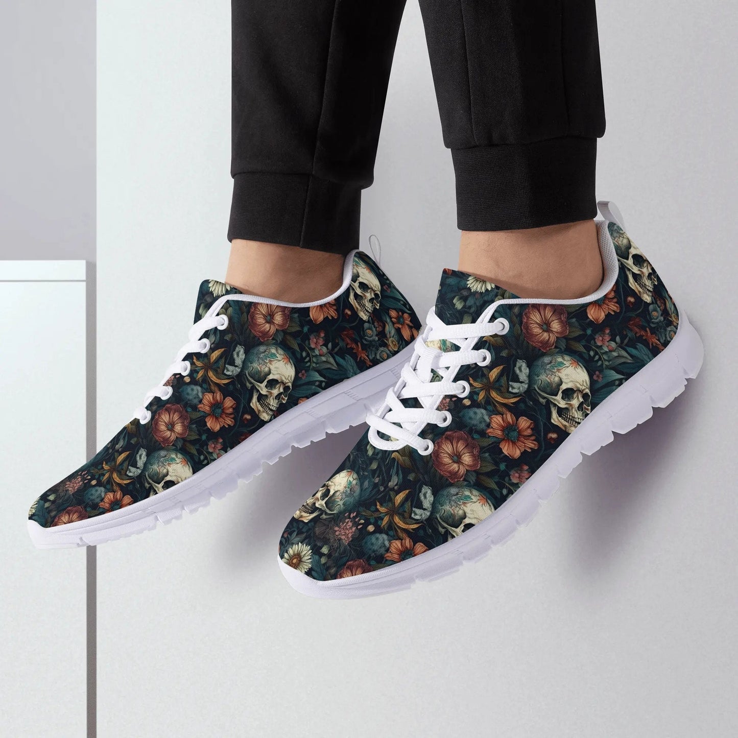 Reaper skull sneakers gift, skull sneakers gift, gothic skull canvas shoes, skeleton Slip on shoes, grim reaper canvas sneakers, motorcycle