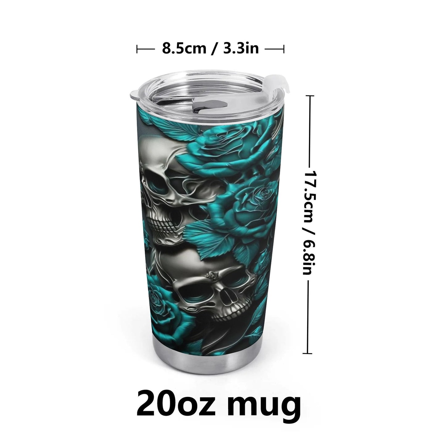 Devil ghost mug, gothic skull mug, skull with scythes tumbler, gothic skull coffee mug, skeleton tumblr, spooky death jumbo Mug, gothic skul