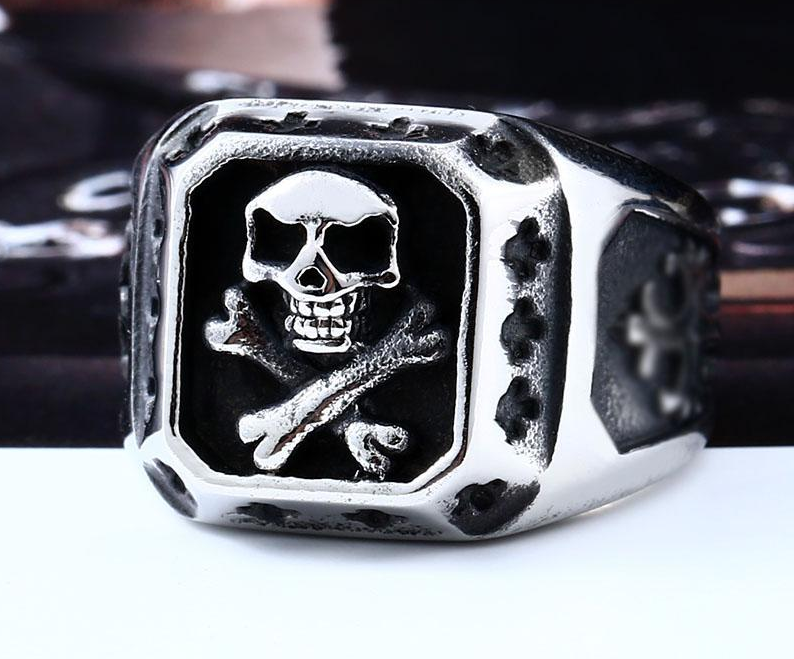 316L Stainless Steel ring biker Ring skull Man's special copper fashion jewelry BR8-331