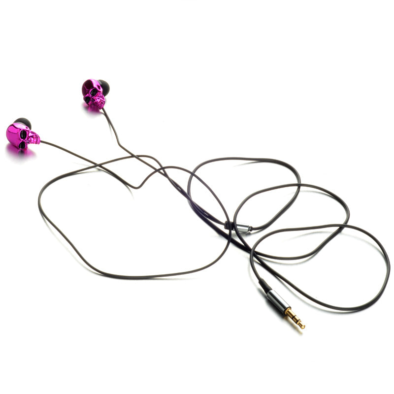 1 Piece Hot Sale Unique Desgin 3.5mm In Ear Earphone Skull Stereo Headset For MP3 MP4 Smartphone Earphones