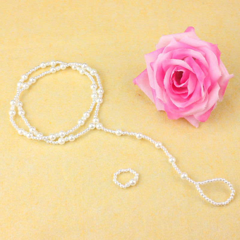 1 SET Fashion Pearl Anklet Women Ankle Bracelet Beach Imitation Pearl Barefoot Sandal Anklet Chain Foot Jewelry