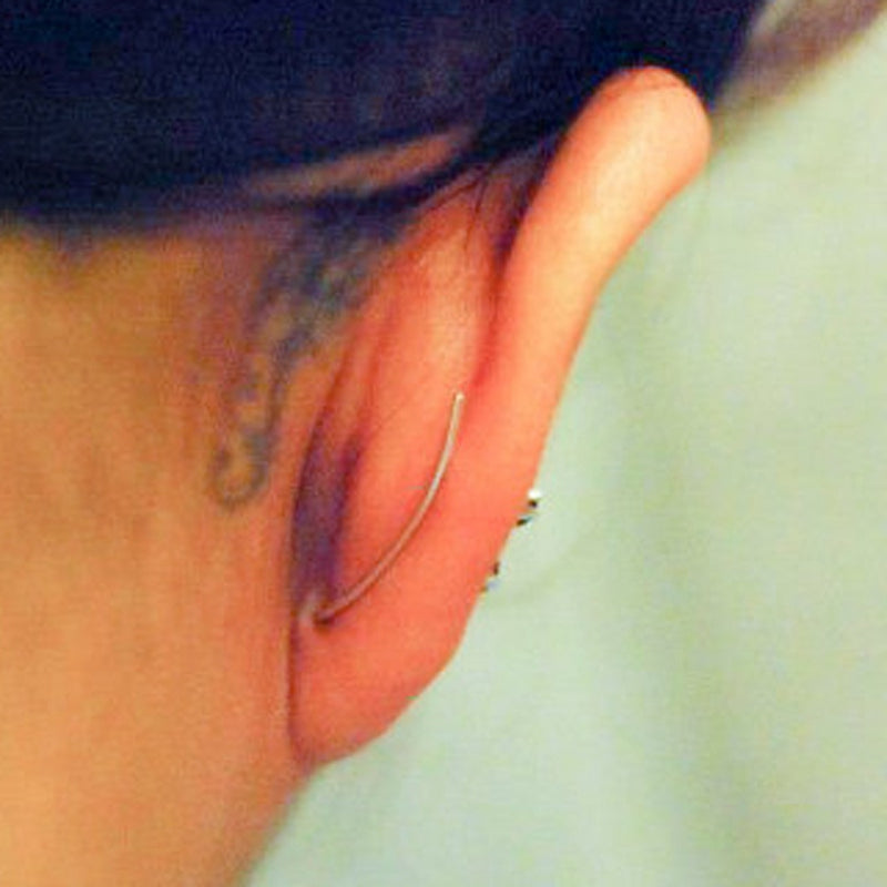 1 pair Women Silver/Rose Gold Color Star Shape Dipper Constellation Clip Earring Ear Vine Ear Sweep Earrings Fashion Jewelry