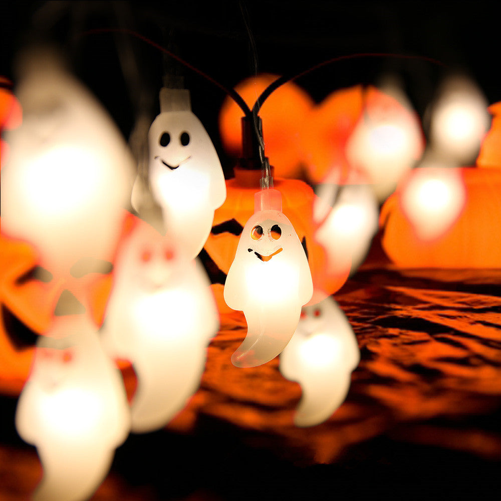 10 LED Hanging Halloween Decor Pumpkins/Ghost/Spider/Skull LED String Lights Lanterns Lamp For DIY Home Outdoor Party Supplies