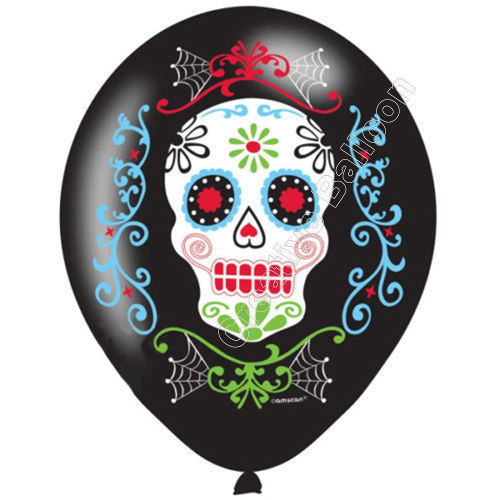 Set 50/40/30/20/10 Pcs sugar skull balloon