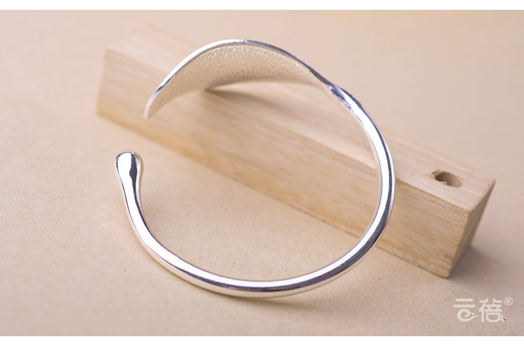 100% 925 Sterling Silver Leaf Charm Bracelets & Bangles For Women Wedding Gift Adjustable Bracelet Pulseira Feminina