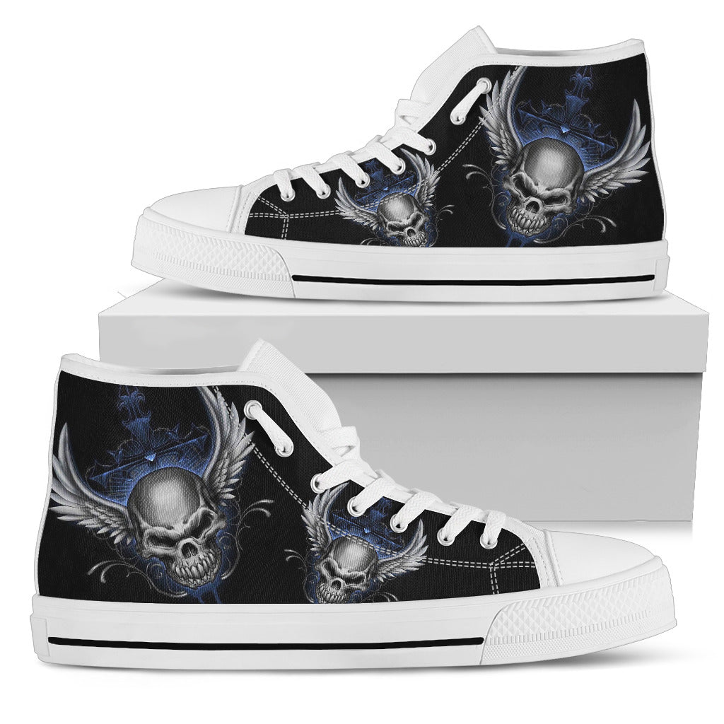 Skull wings High top shoes