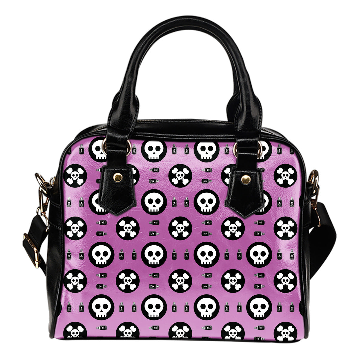 Skulls and Potion Leather Shoulder Bag