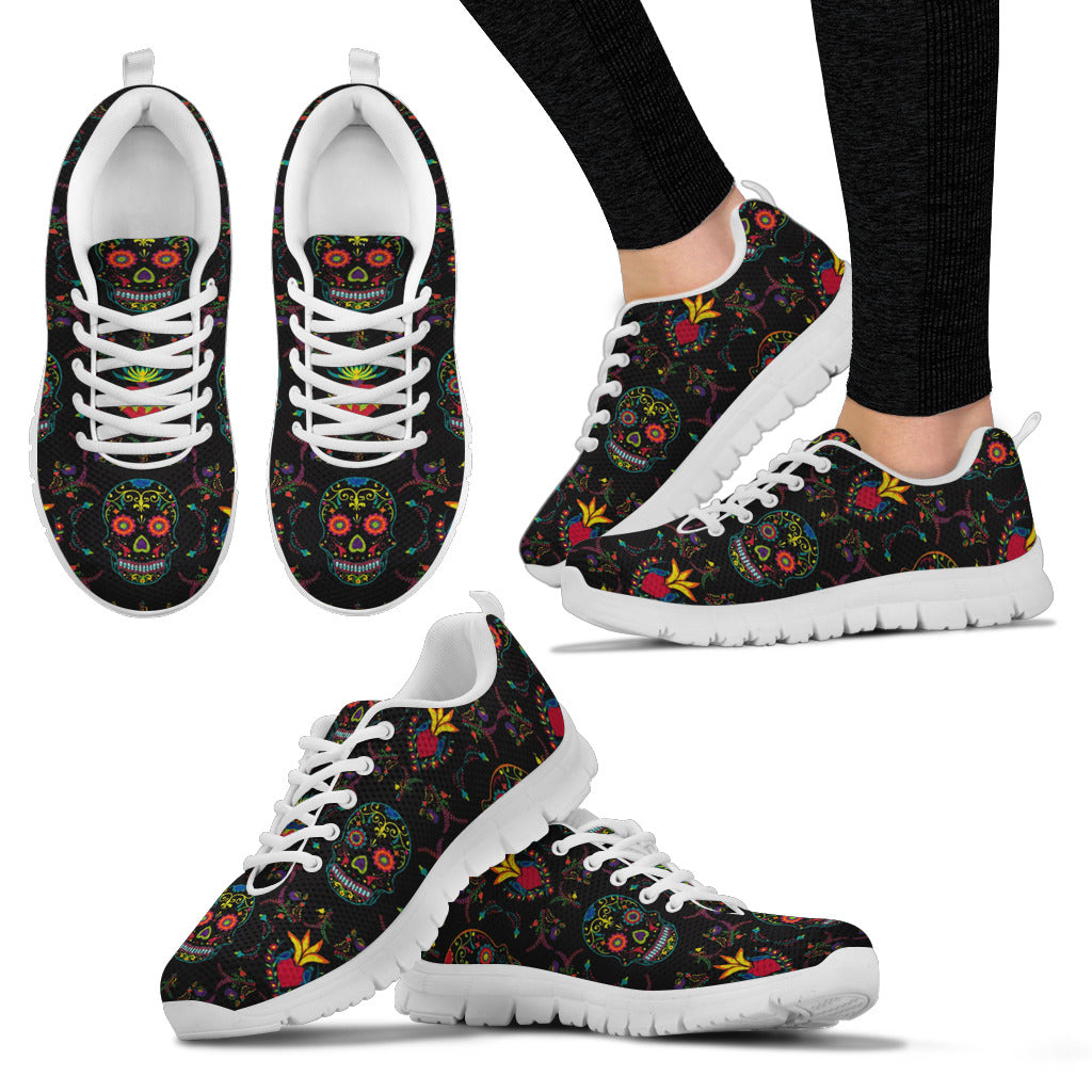 Women's Sneakers - Sugar skull shoes