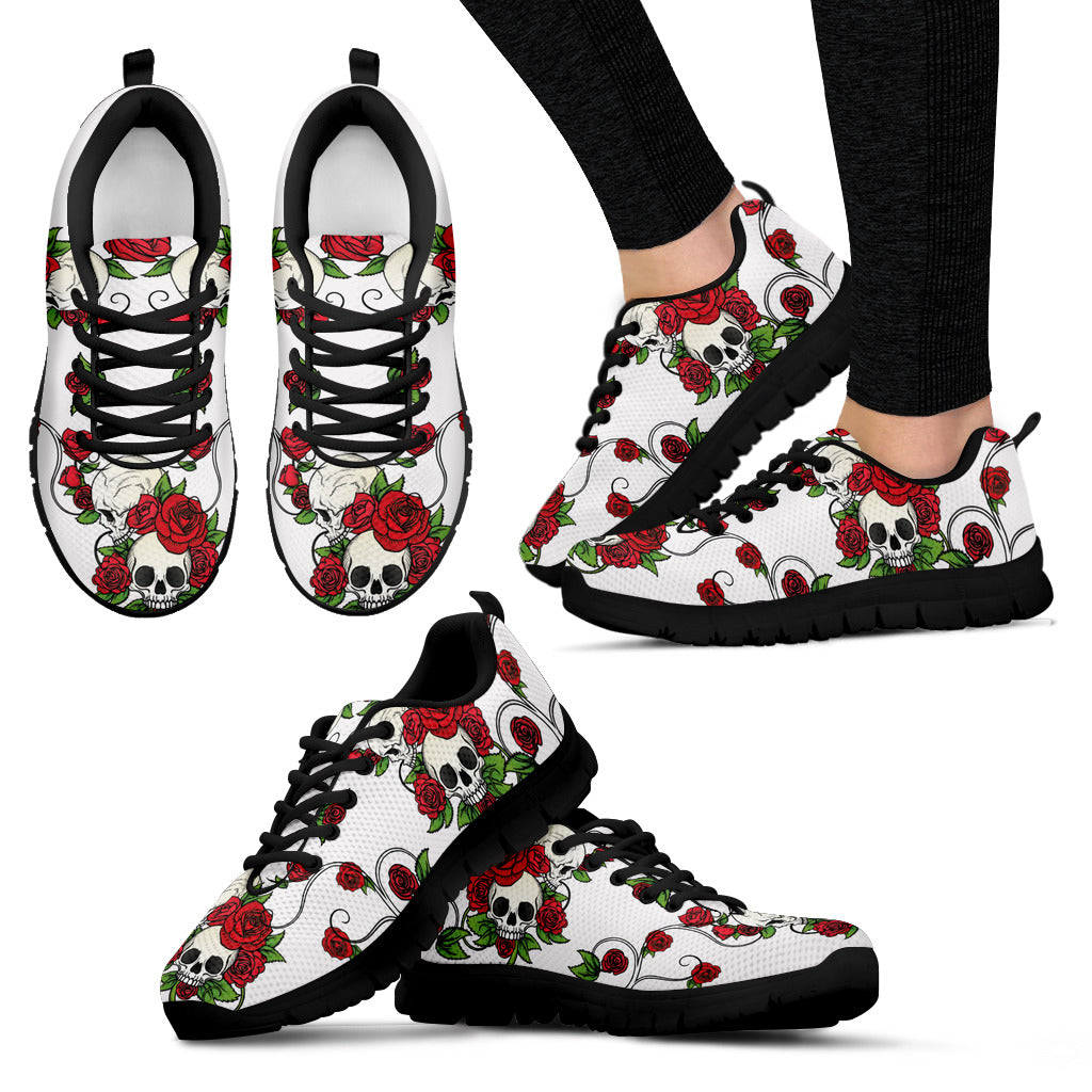 Hand Draw Skull & Roses Sneakers