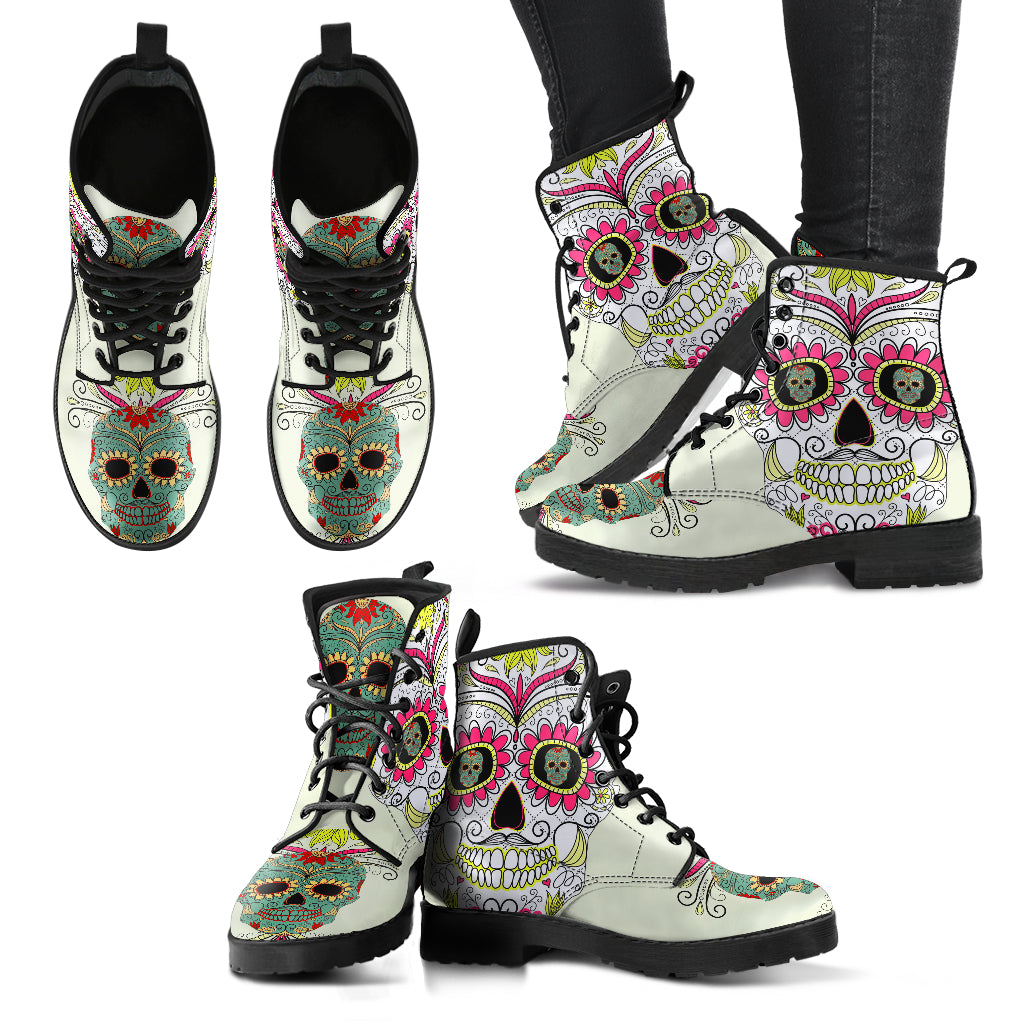 Sugar Skull women leather boots