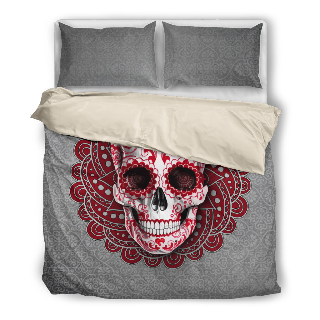 Red Mandala Skull