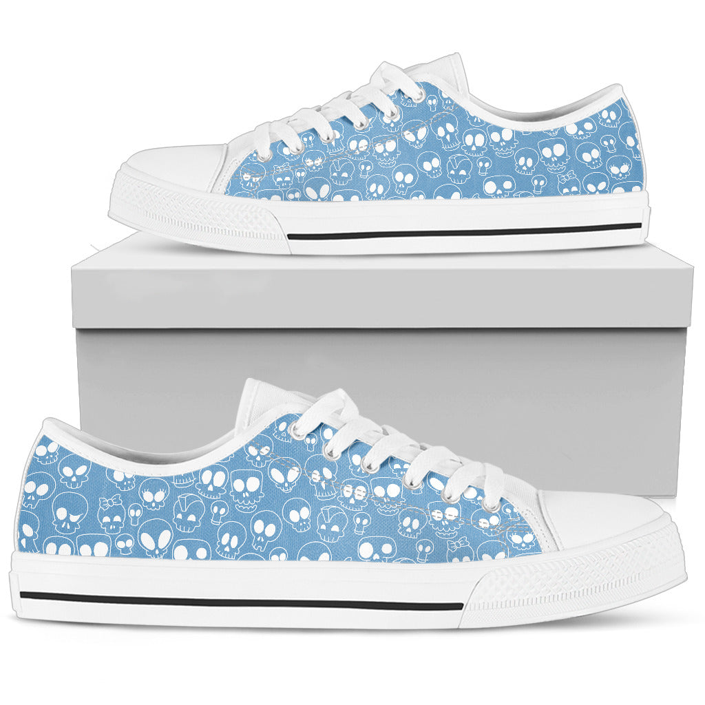 Blue Skull Women`s Low Top Shoe