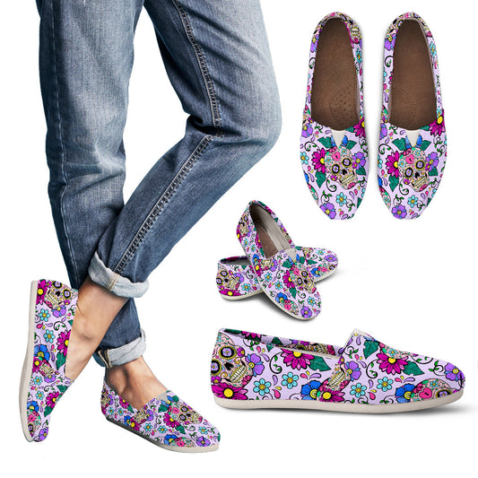 Women's casual sugar skull shoes