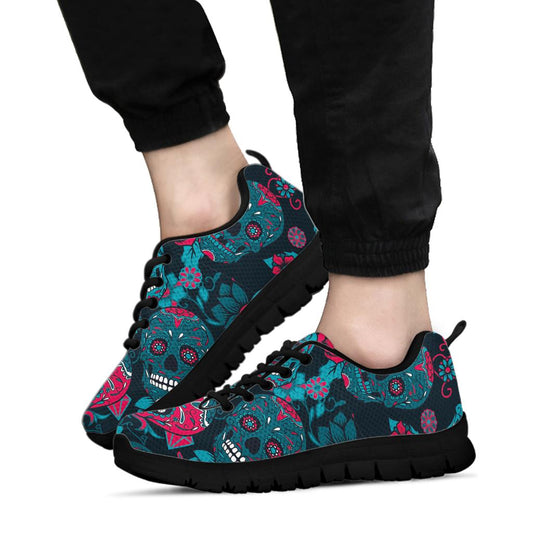 Black sugar skull sneakers