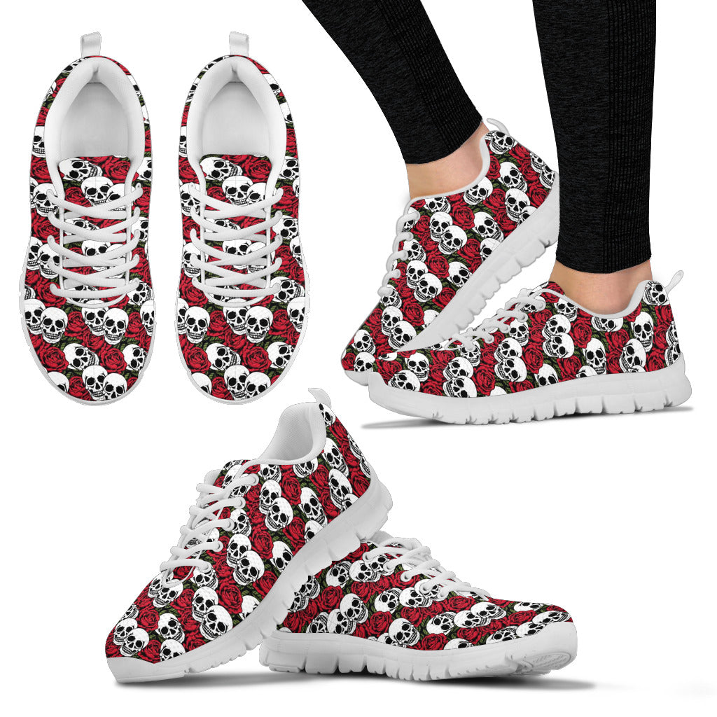 Skulls and flowers sneakers