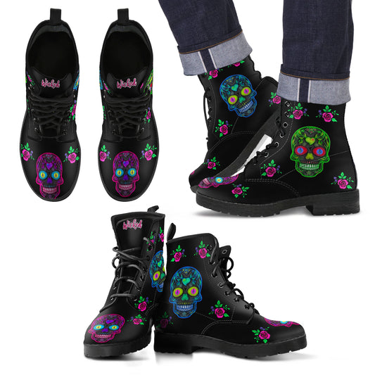 Wicked Skulls Men's Leather Boots