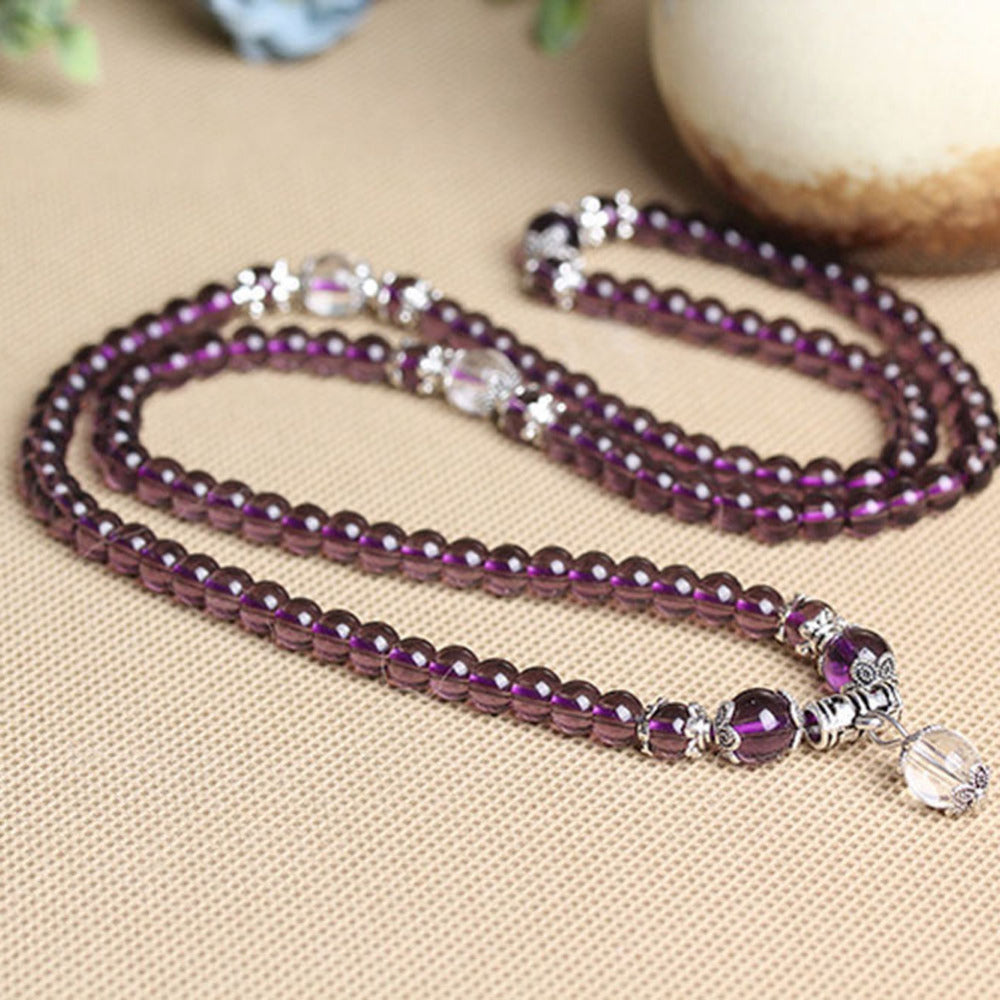 Beads Natural Crystal Bracelet Brazil Prayer Beads Multi-layer Rosary Mala Bracelet