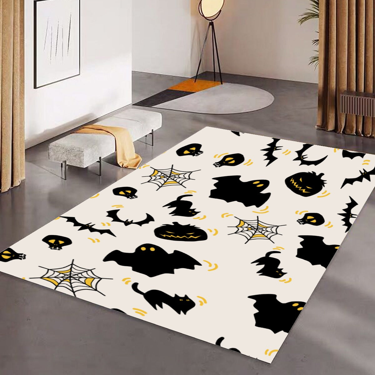 Halloween Day of the dead Gothic Foldable Rectangular Floor Mat