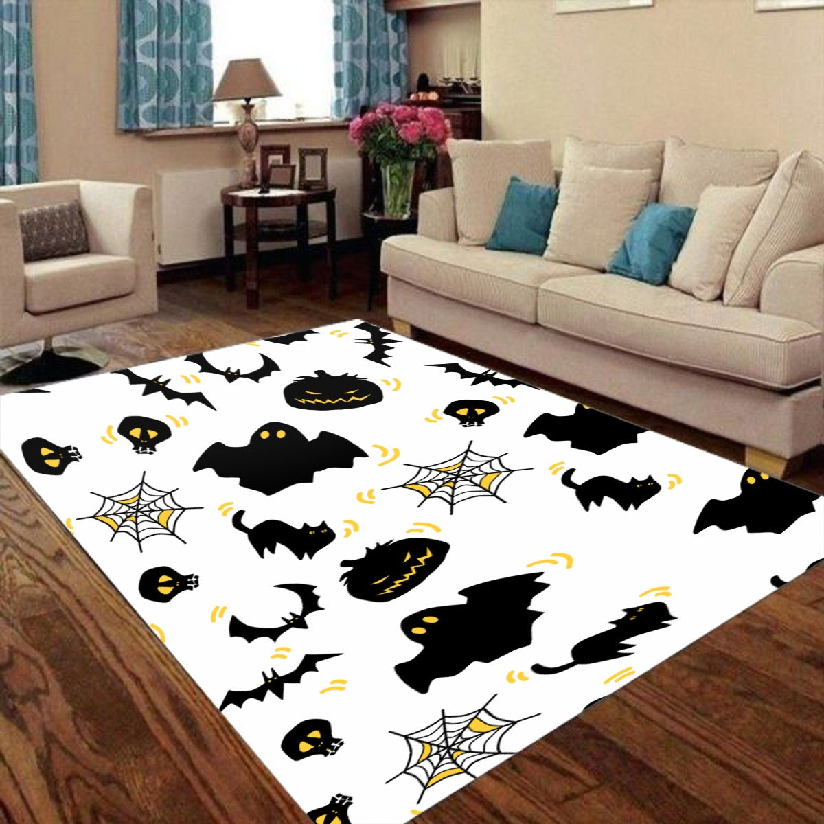 Halloween Day of the dead Gothic Foldable Rectangular Floor Mat