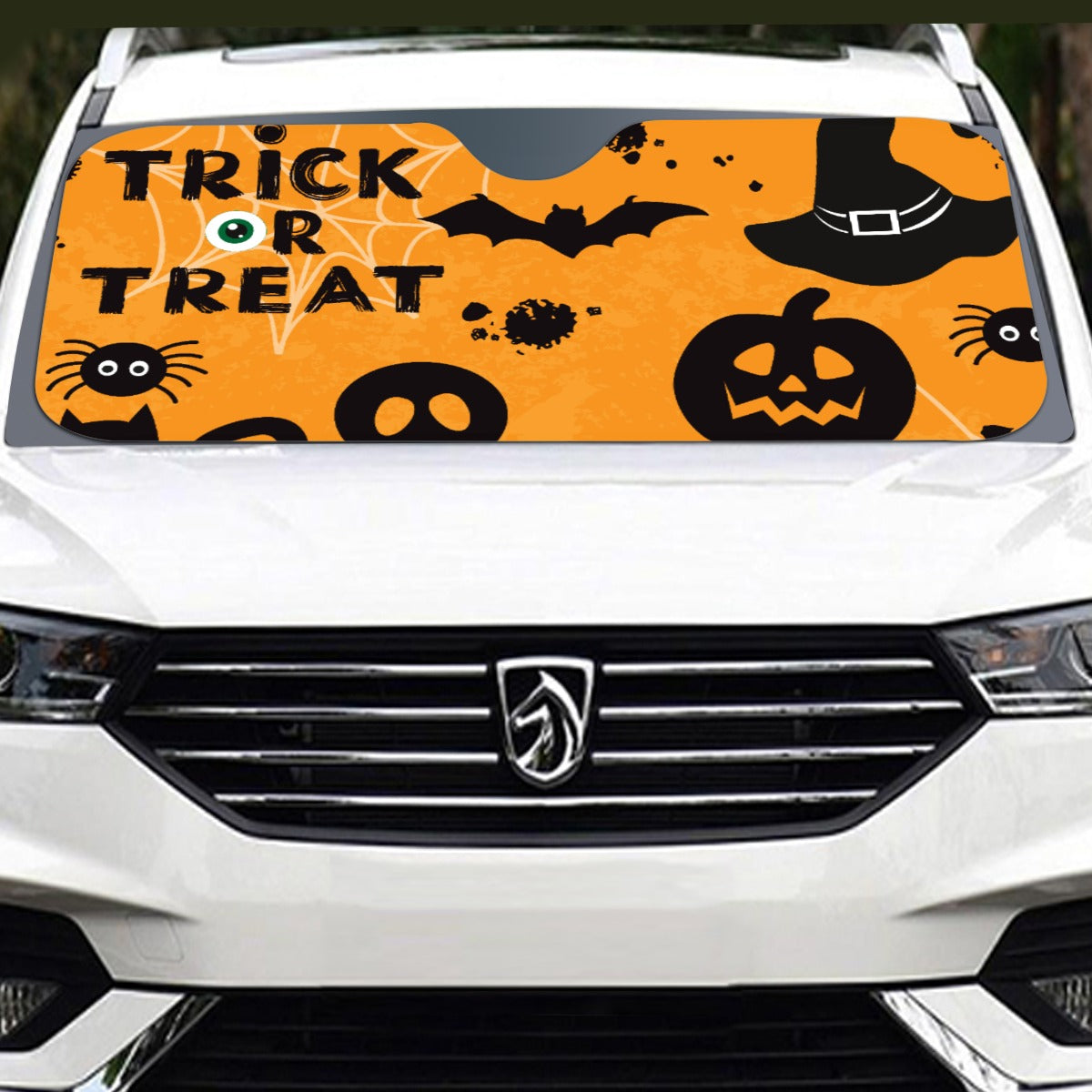 Halloween Skeleton Gothic Windshield Sunshade Ghost