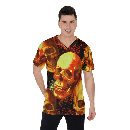Halloween Day of the dead Horror V-Neck T-Shirt Ghost