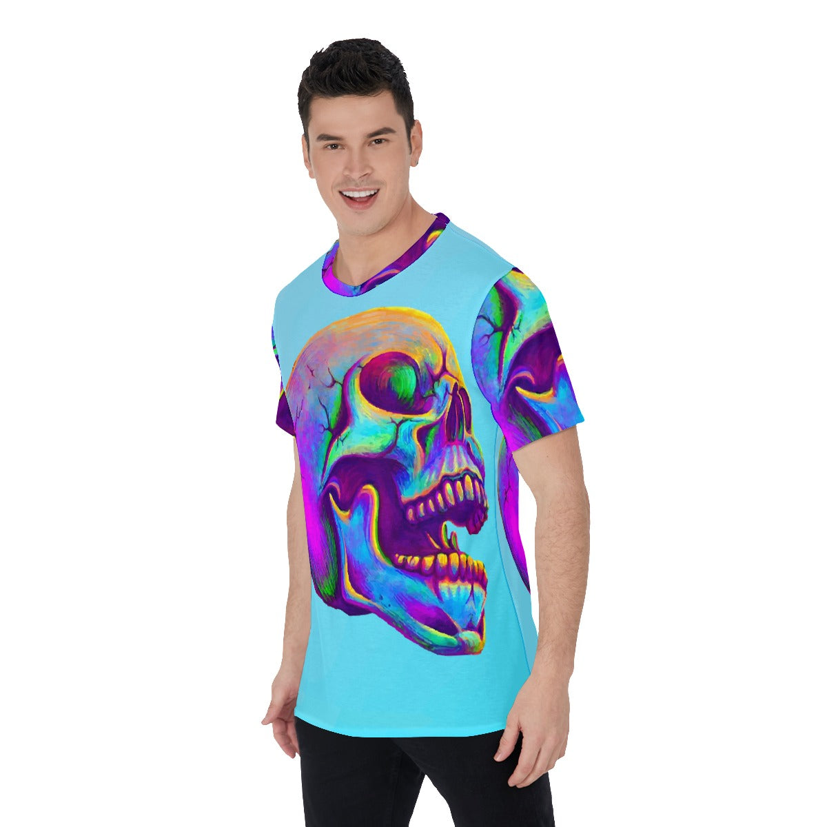 Halloween Day of the dead Ghost Men's O-Neck T-Shirt Skeleton