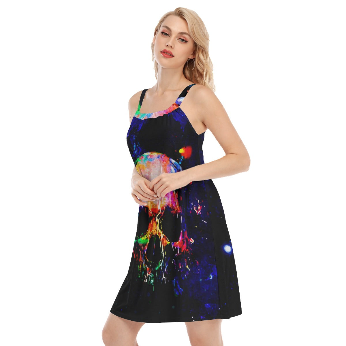 Halloween Calavera Evil Horror Women's Sleeveless Cami Dress