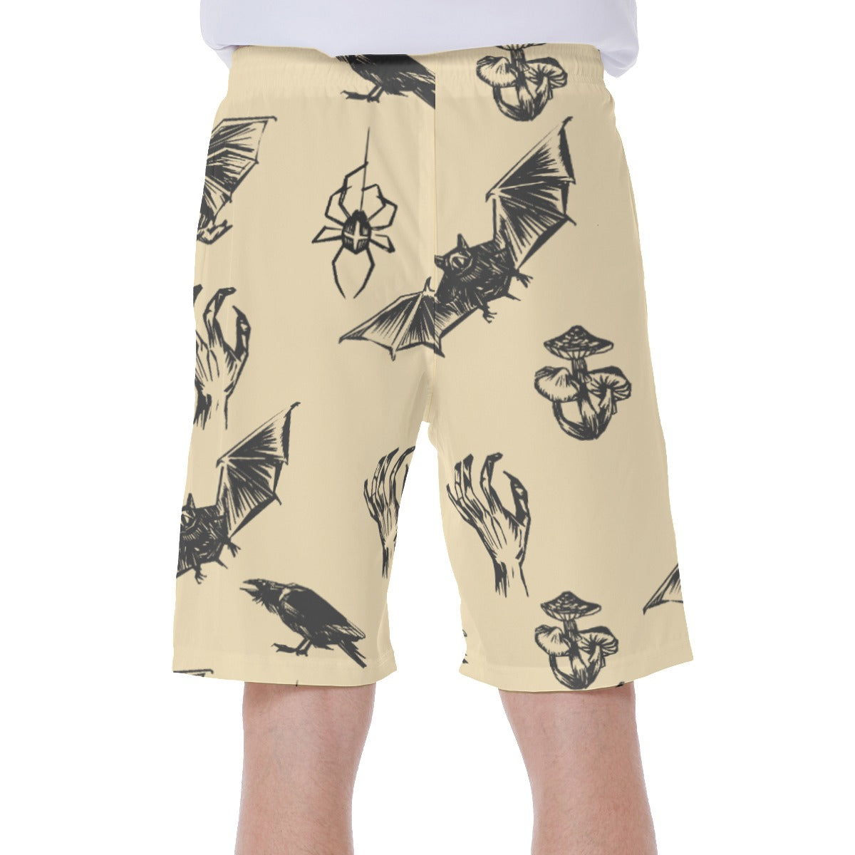 Halloween Evil Skull Men's Beach Shorts