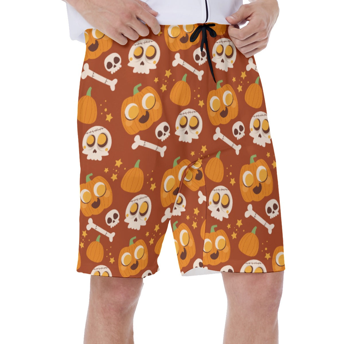 Halloween Grim reaper Men's Beach Shorts Skull