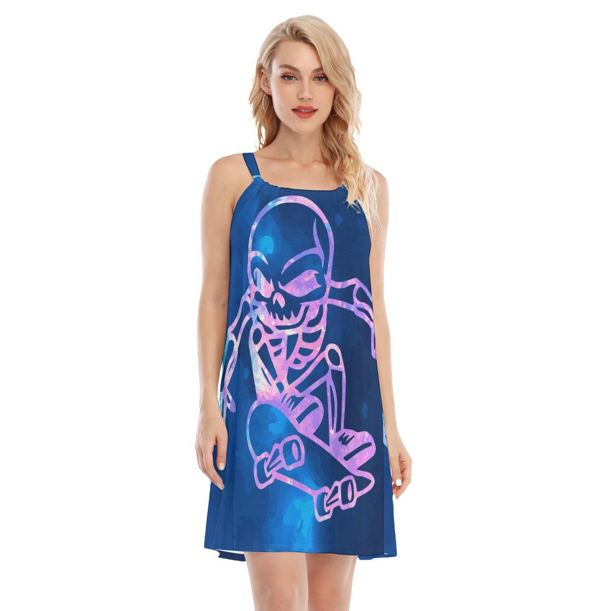 Halloween Calavera Horror Women's O-neck Cami Dress Day of the dead