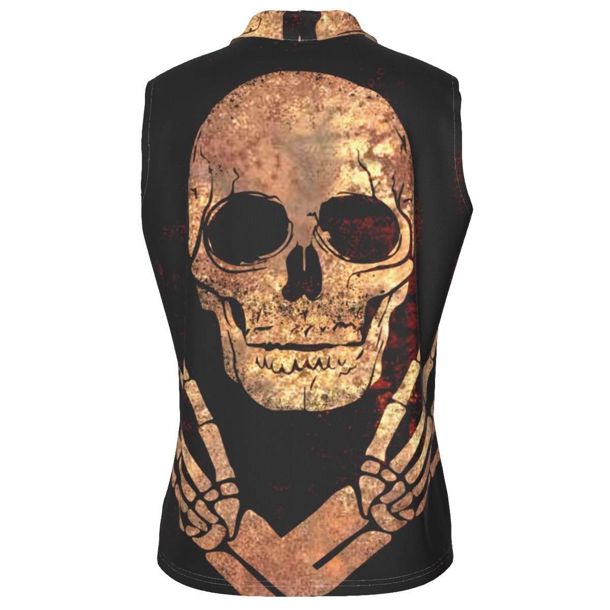 Halloween Mexican skull Women's Sleeveless POLO Shirt Ghost Evil