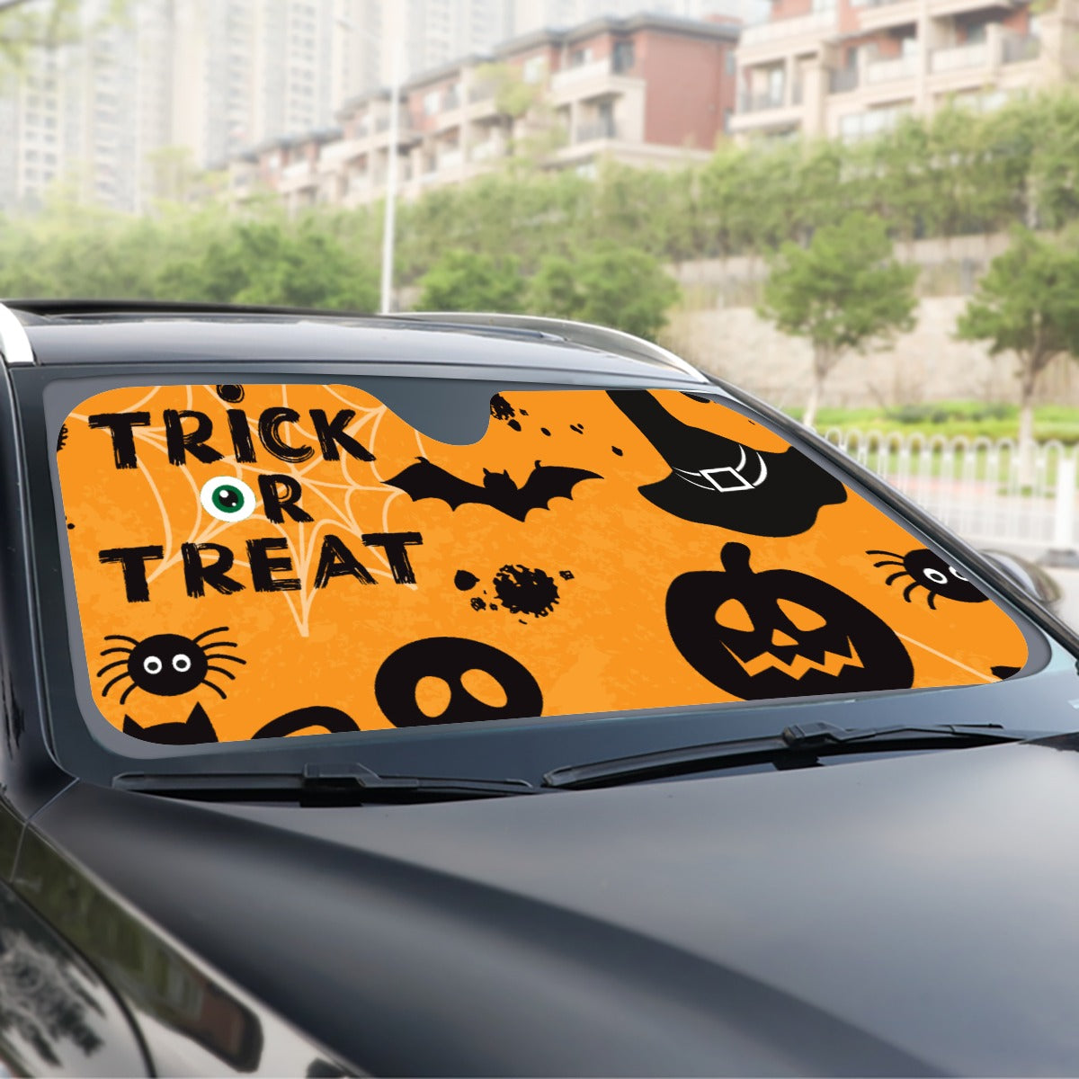 Halloween Skeleton Gothic Windshield Sunshade Ghost