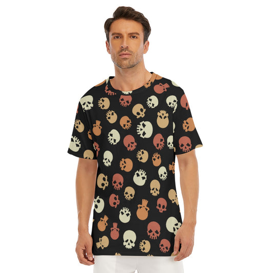 Halloween Skull Ghost Men's O-Neck T-Shirt | 190GSM Cotton Evil